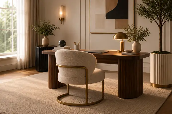 Finished CGI of a furnished contemporary interior