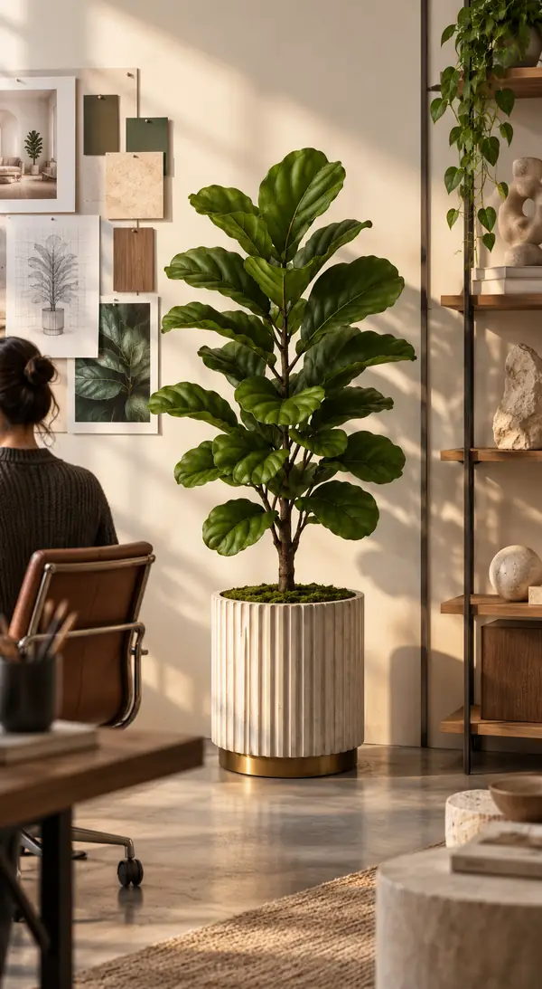 Plant photograph in an interior reference board