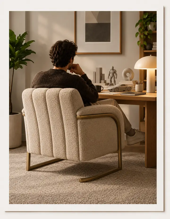 Upholstered chair reference photo